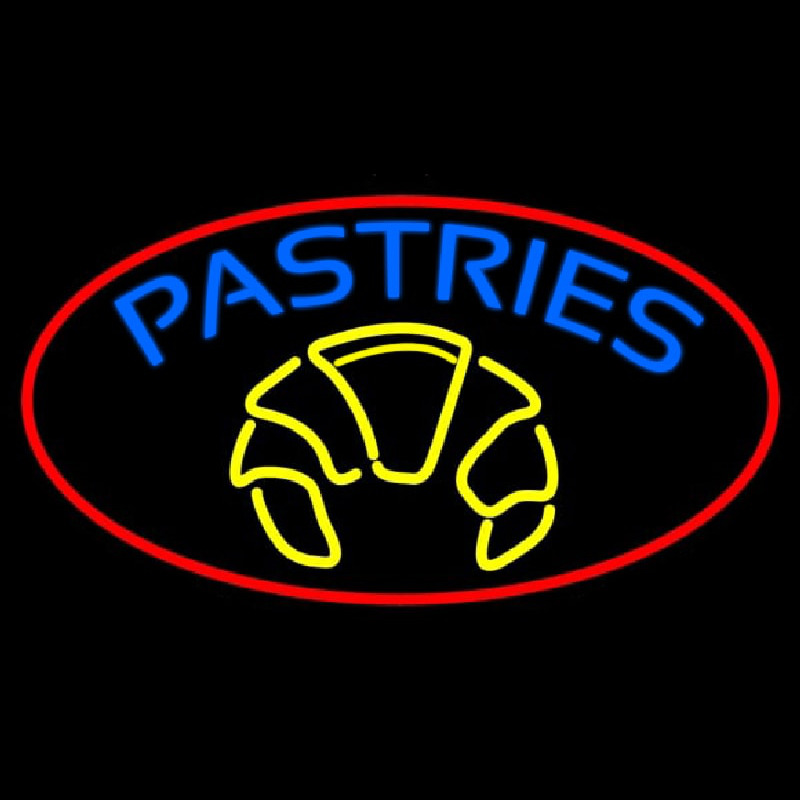 Blue Pastries Logo Neonreclame