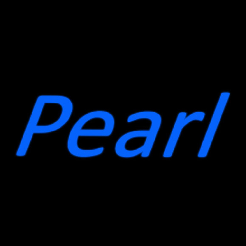 Blue Pearl Cursive Neonreclame