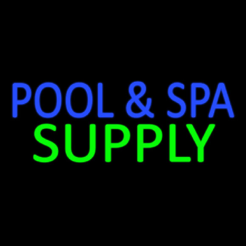 Blue Pool And Spa Green Supply Neonreclame