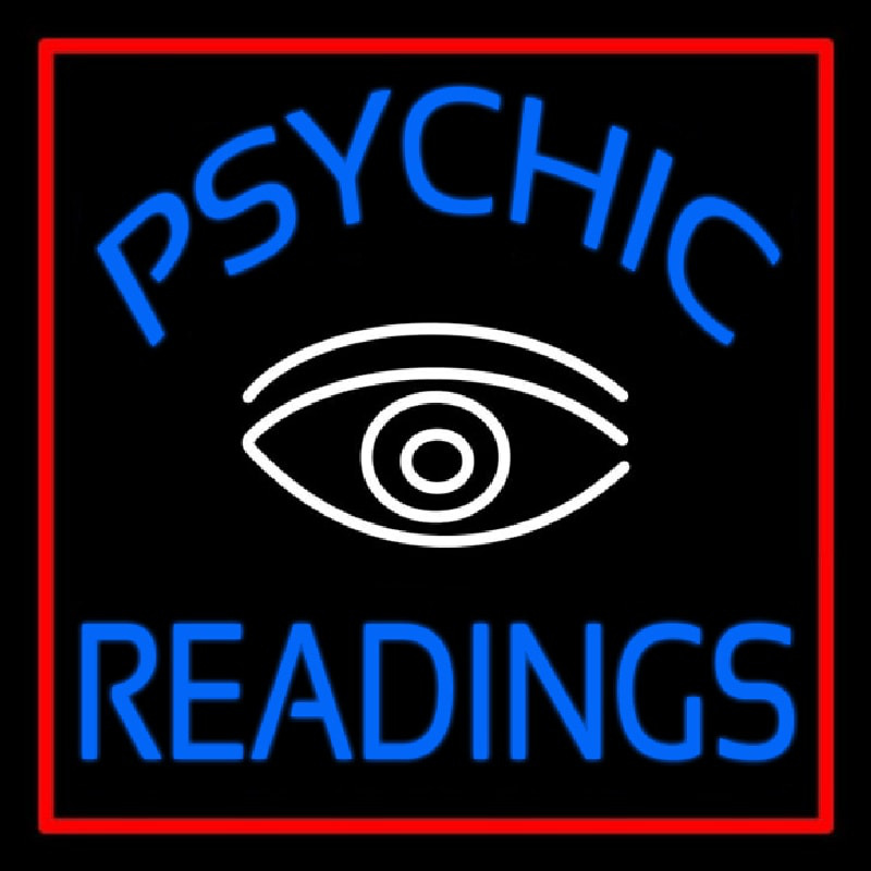 Blue Psychic Readings White Eye Neonreclame
