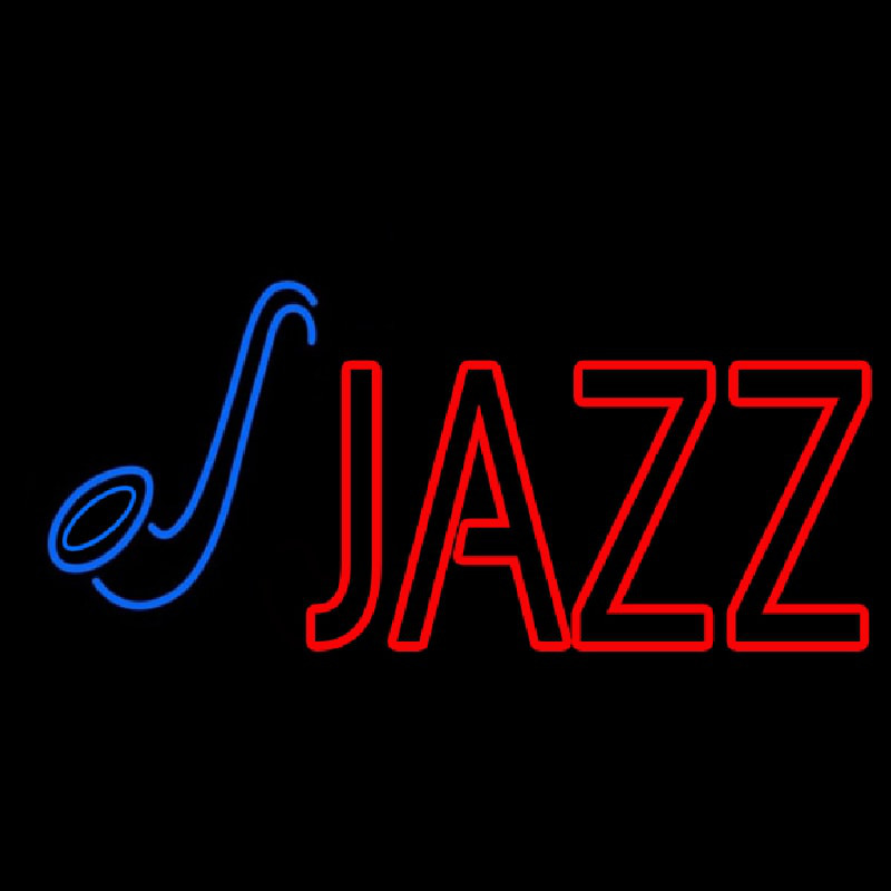 Blue Sa ophone Red Jazz Block 1 Neonreclame