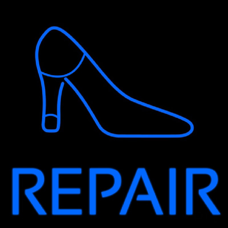 Blue Shoe Repair With Sandal Neonreclame