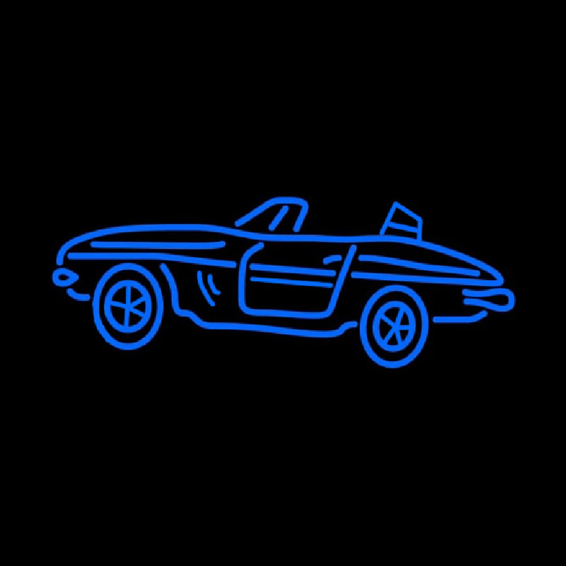 Blue Sport Car Neonreclame