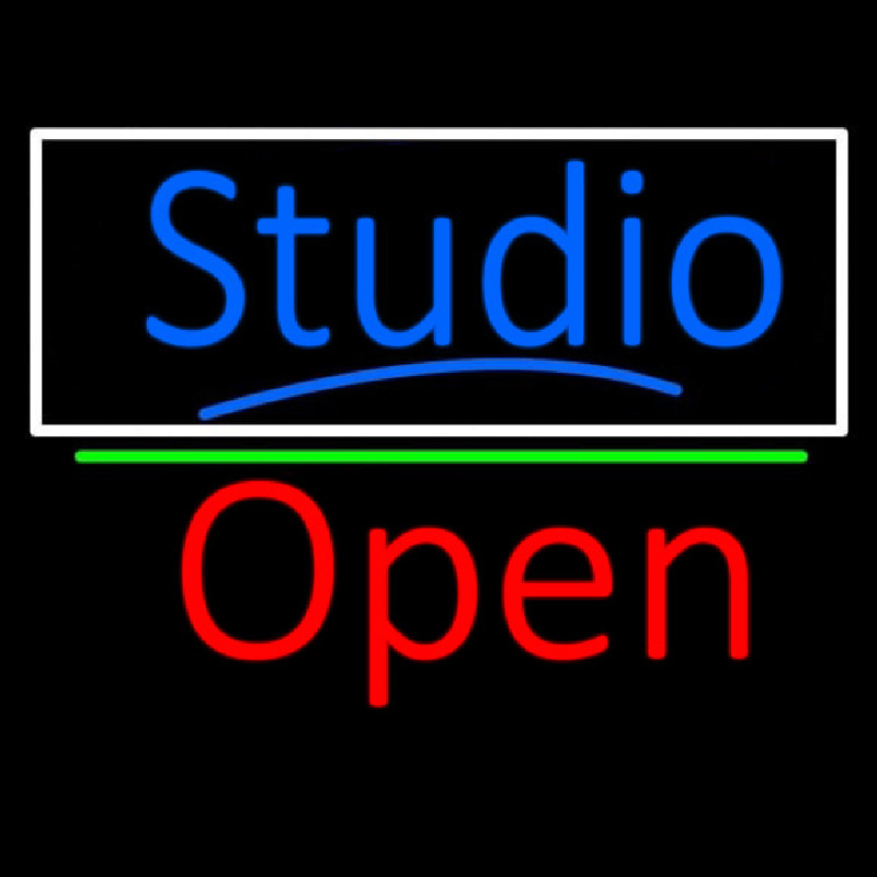 Blue Studio With Open 2 Neonreclame
