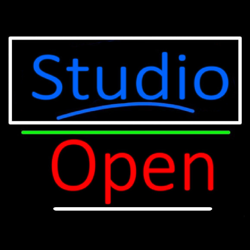 Blue Studio With Open 3 Neonreclame