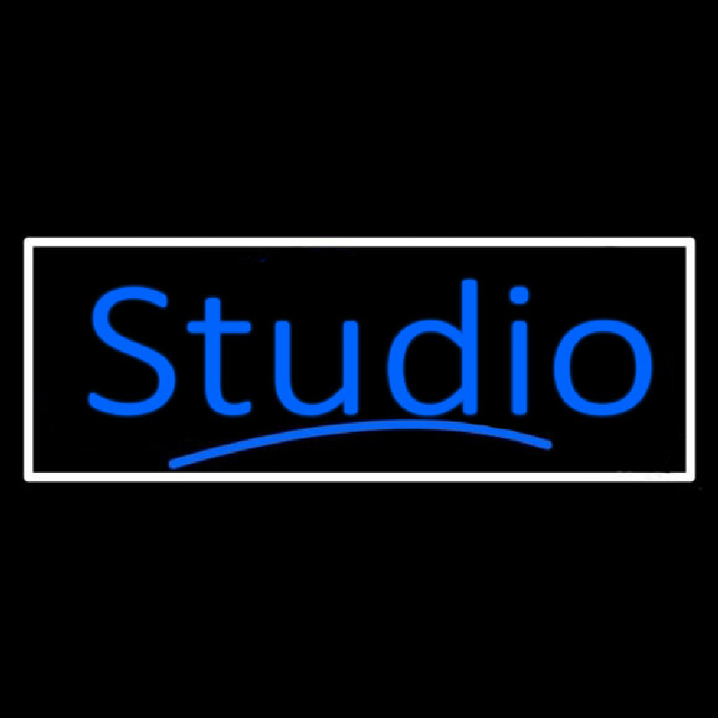 Blue Studio With White Border Neonreclame