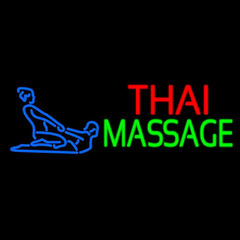 Blue Thai Massage Logo Neonreclame