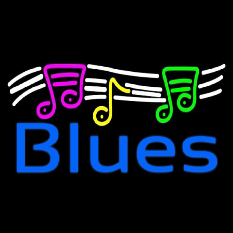 Blues With Musical Note 1 Neonreclame