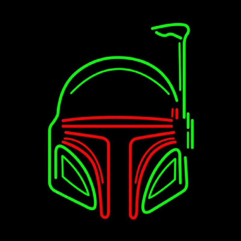 Boba Fett Helmet Star Wars Neonreclame