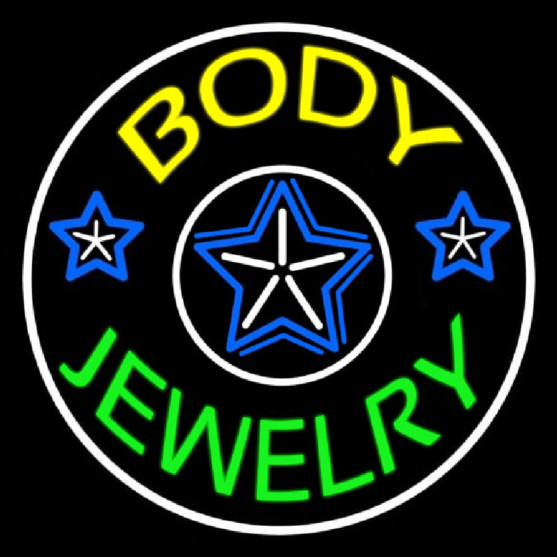 Body Jewelry Round Neonreclame