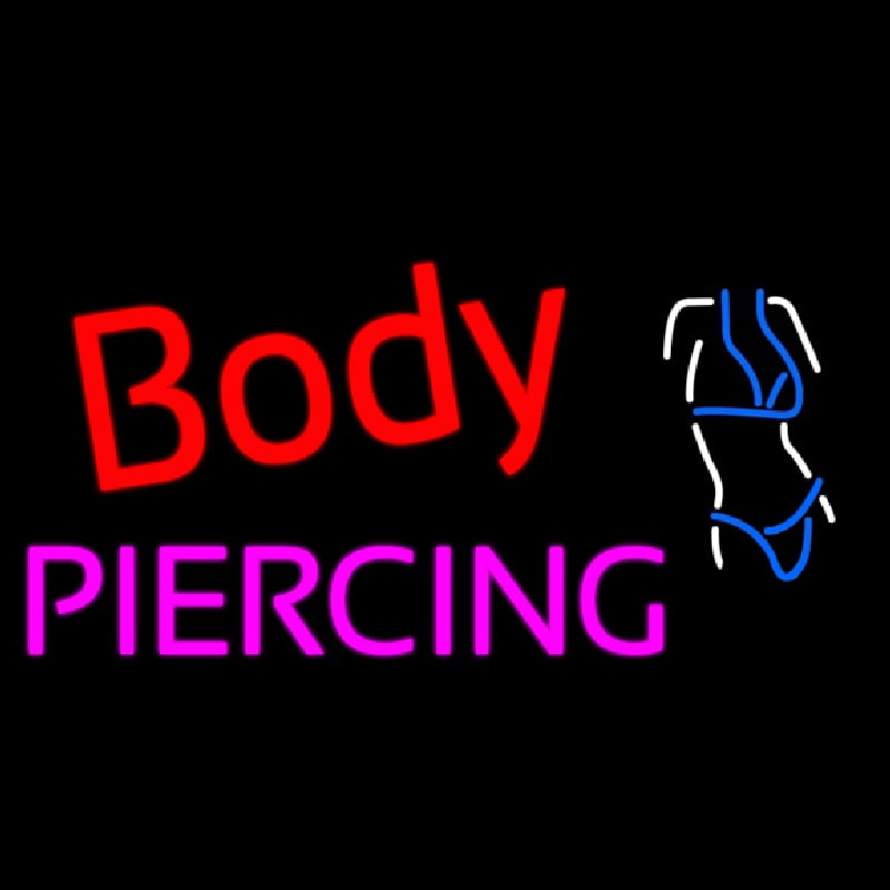 Body Piercing Logo Neonreclame