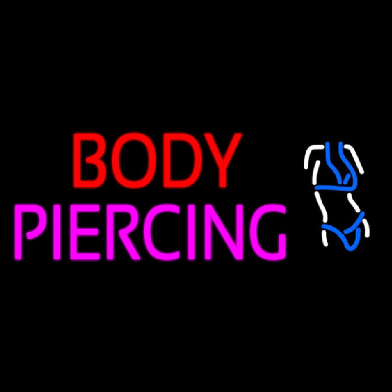 Body Piercing Logo Neonreclame