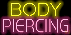 Body Piercing Neonreclame