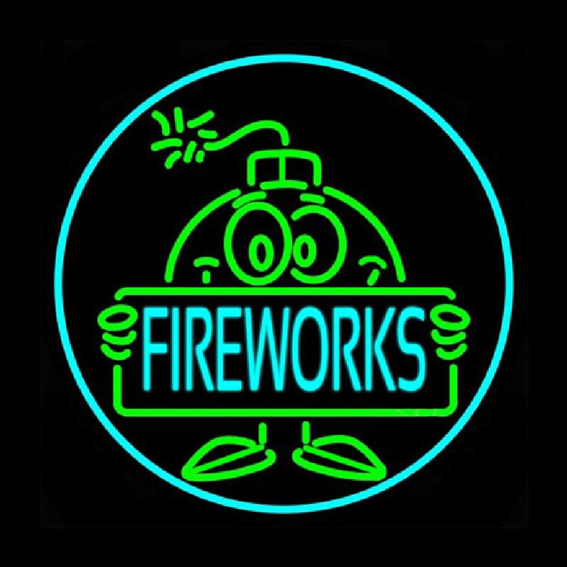 Bomb Fire Work 2 Neonreclame