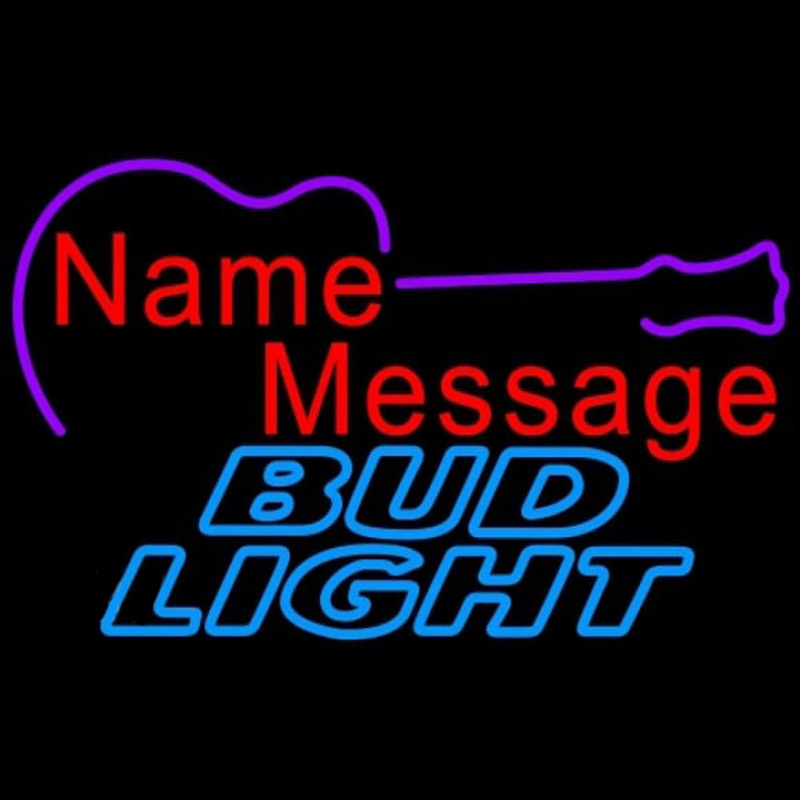 Bud Light Acoustic Guitar Beer Sign Neonreclame