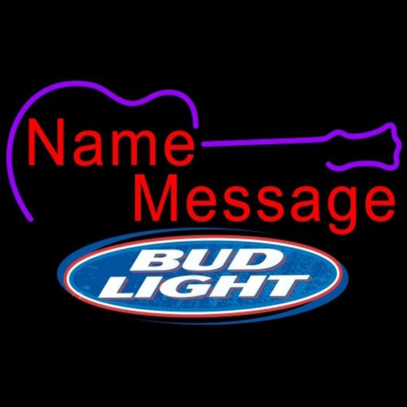 Bud Light Acoustic Guitar Beer Sign Neonreclame