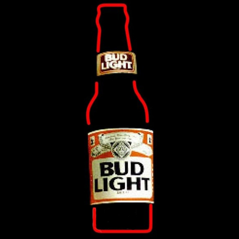 Bud Light Bottle Beer Sign Neonreclame