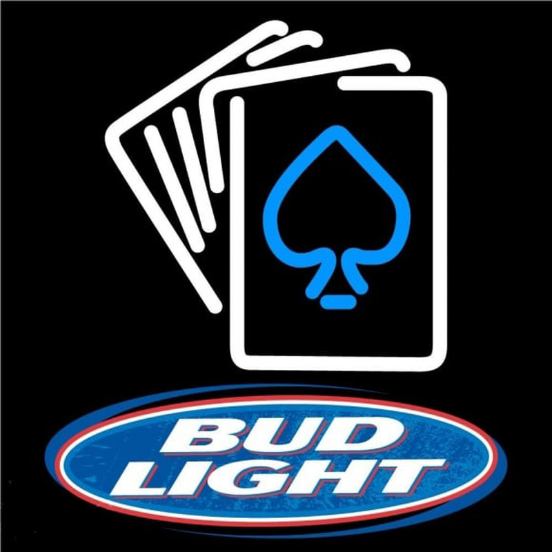 Bud Light Cards Beer Sign Neonreclame