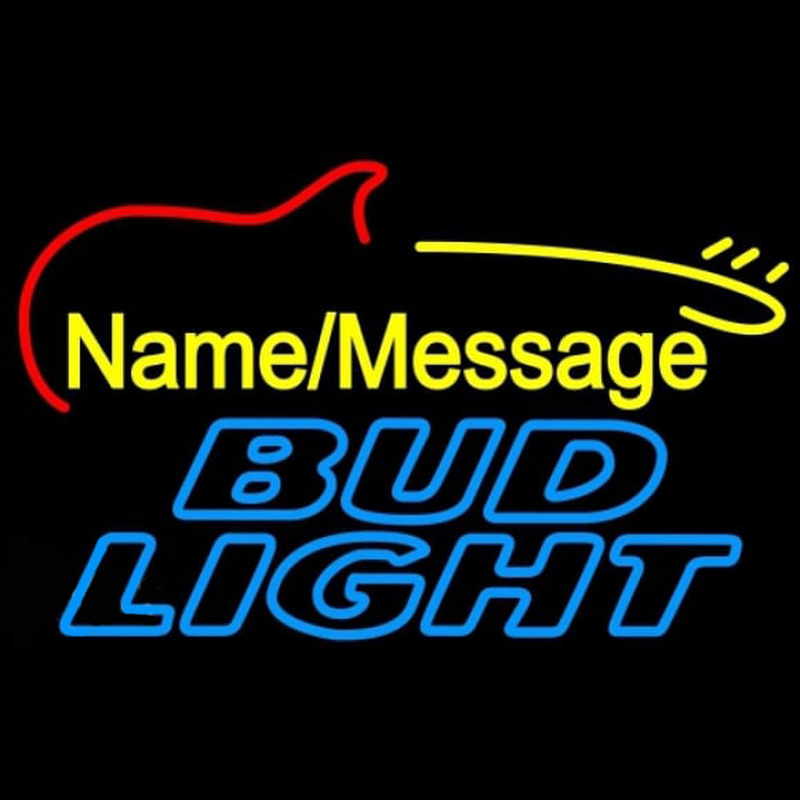 Bud Light Electric Guitar Beer Sign Neonreclame