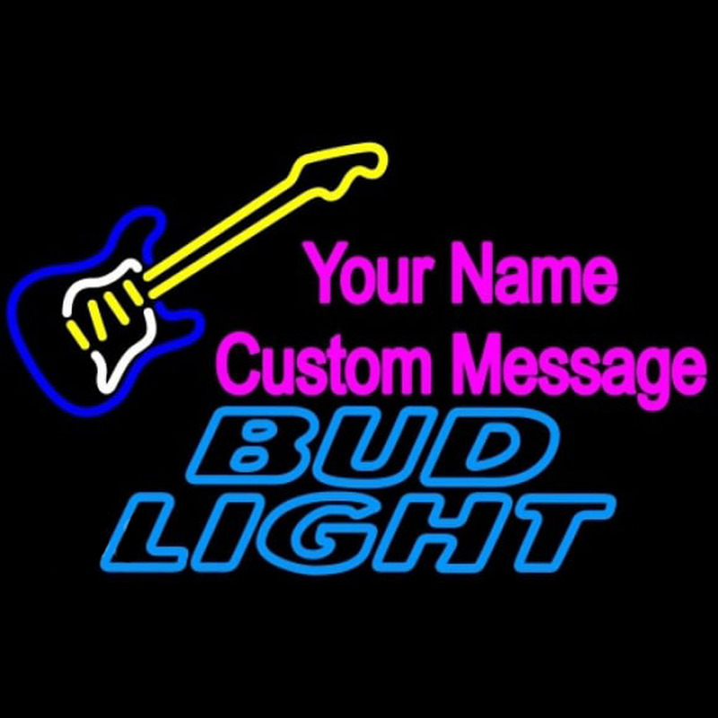 Bud Light Guitar Logo Beer Sign Neonreclame