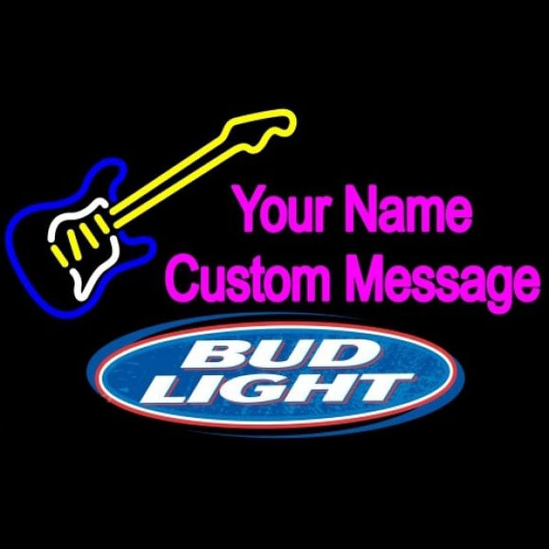 Bud Light Guitar Logo Beer Sign Neonreclame