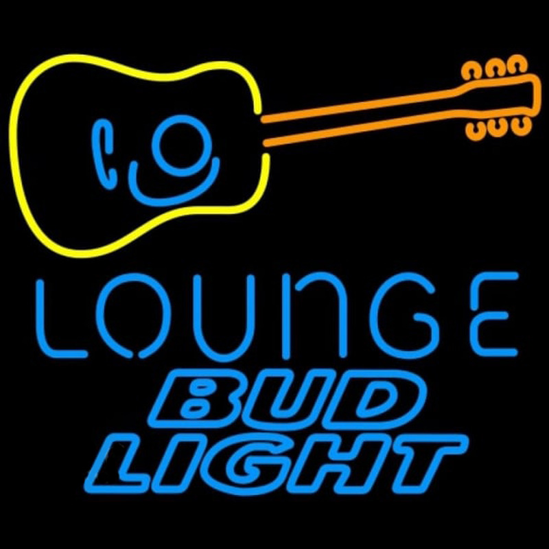Bud Light Guitar Lounge Beer Sign Neonreclame