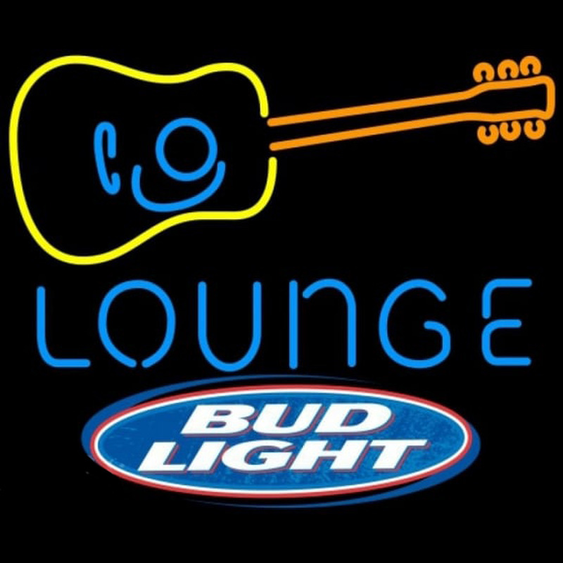 Bud Light Guitar Lounge Beer Sign Neonreclame