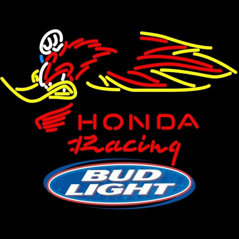 Bud Light Logo Honda Racing Woody Woodpecker Crf 250450 Beer Sign Neonreclame