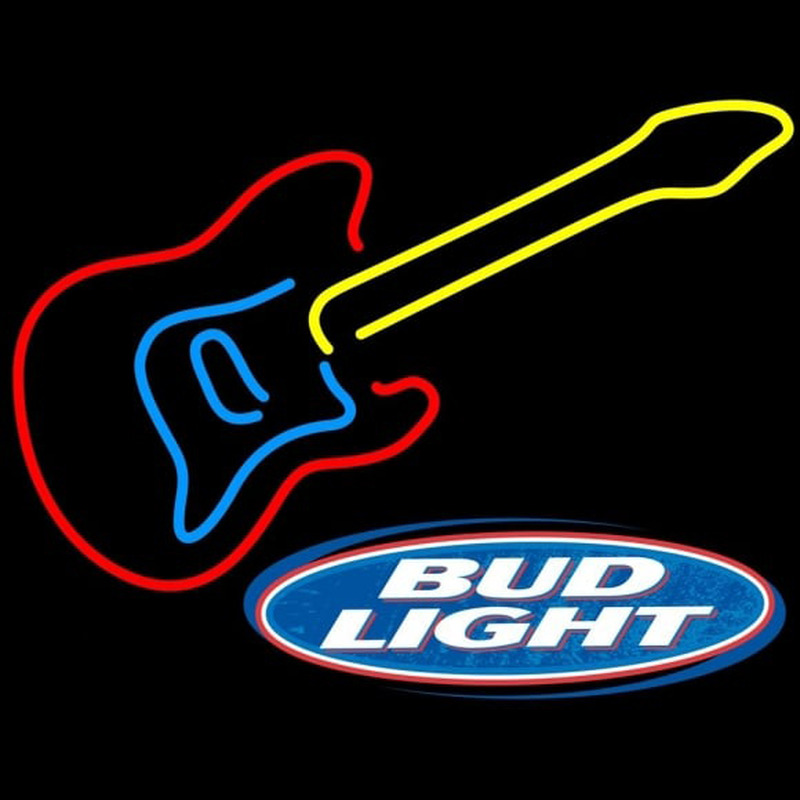 Bud Light Logob Guitar Beer Sign Neonreclame