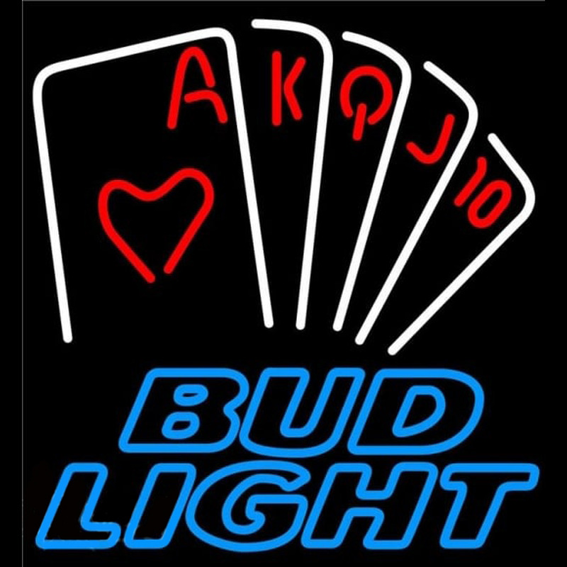 Bud Light Poker Series Beer Sign Neonreclame