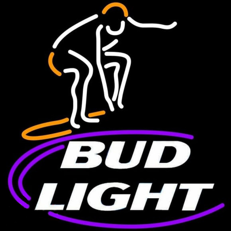 Bud Light Surfer Beer Sign Neonreclame