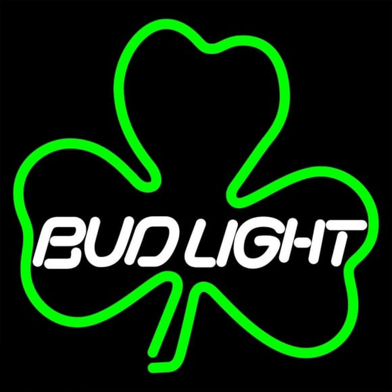 Budlight Green Clover Beer Sign Neonreclame