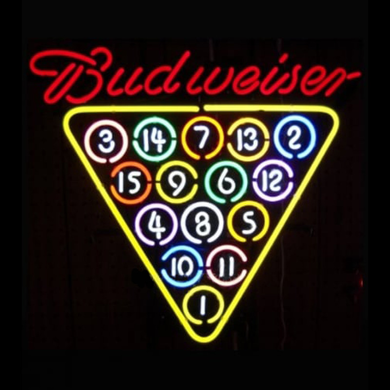 Budweiser 15 Ball Rack Neonreclame