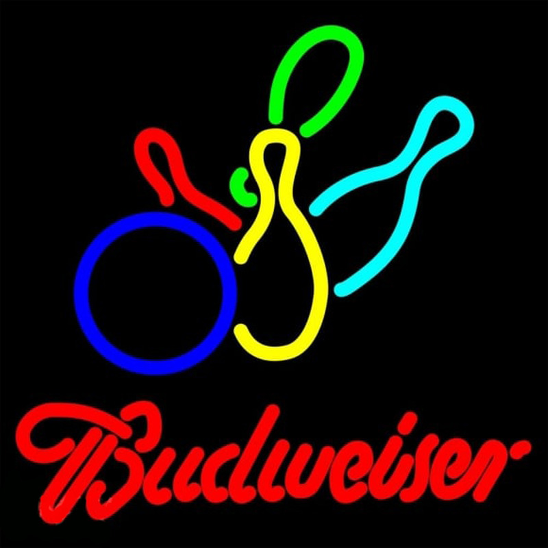 Budweiser Colored Bowling Beer Sign Neonreclame