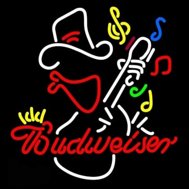 Budweiser Cowboy Guitar Neonreclame
