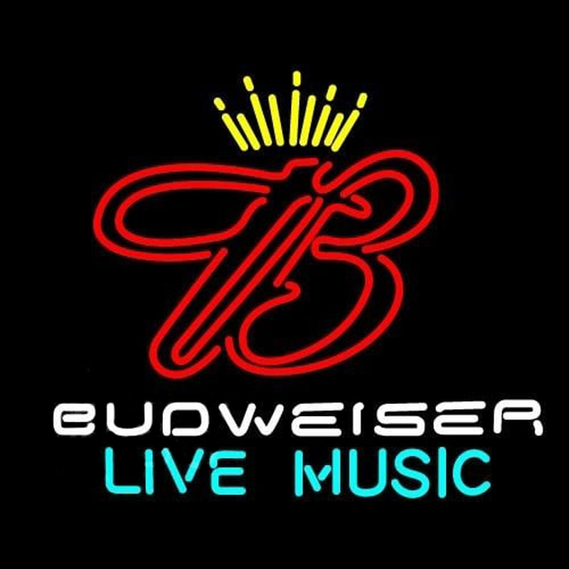 Budweiser Live Music 2 Beer Sign Neonreclame