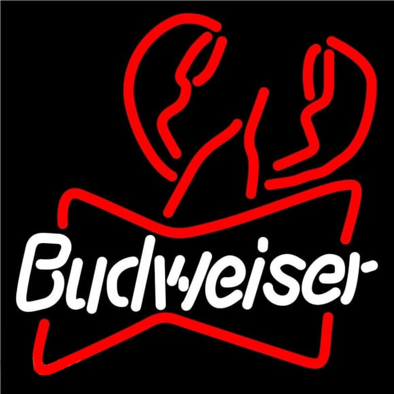 Budweiser Lobster Beer Sign Neonreclame