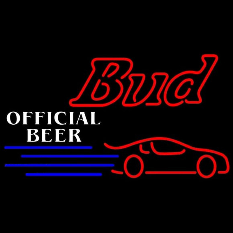 Budweiser Offical Nascar 2 Beer Sign Neonreclame