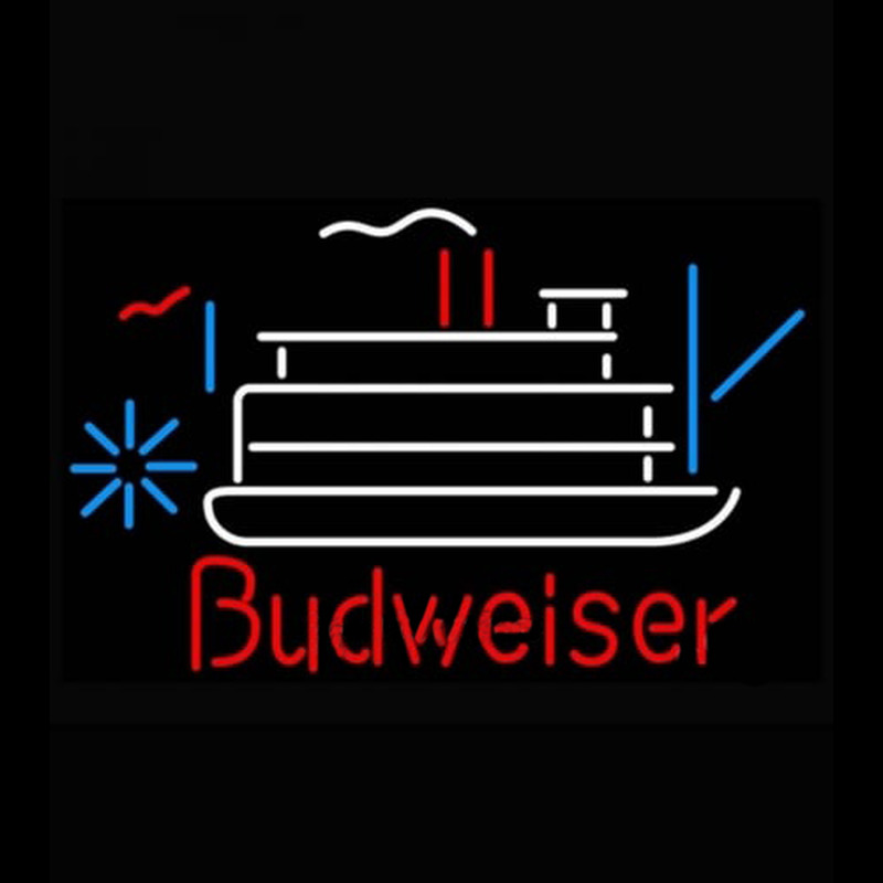 Budweiser Riverboat Beer Light Neonreclame