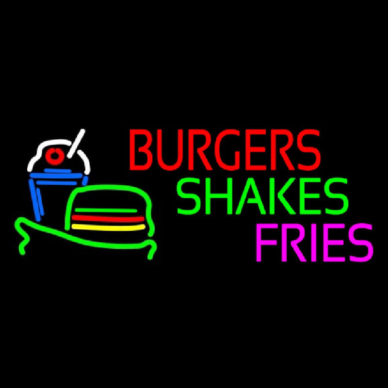 Burgers Shakes Fries Neonreclame