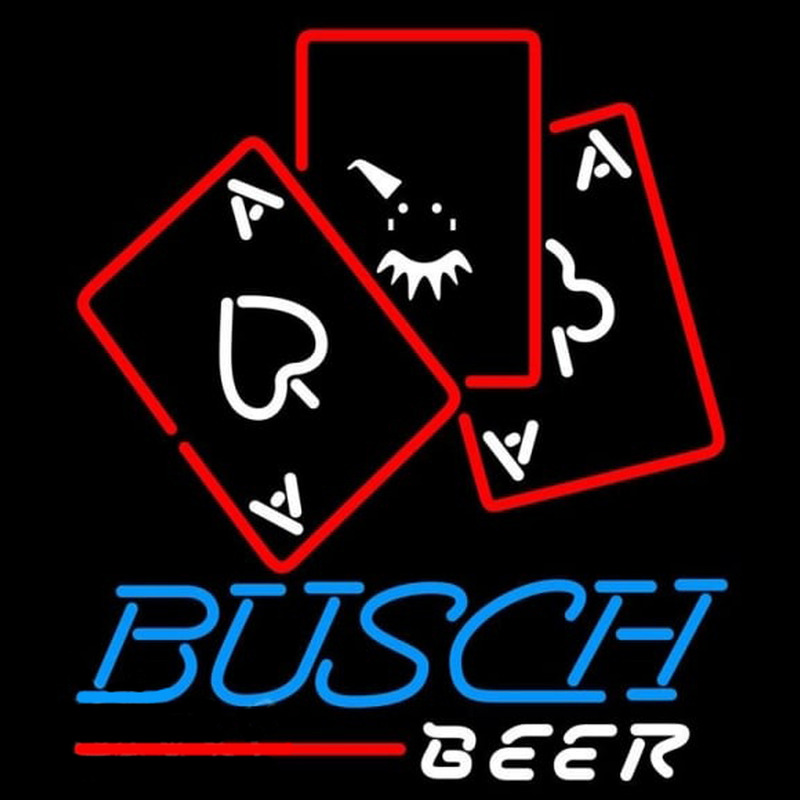 Busch Ace And Poker Beer Sign Neonreclame
