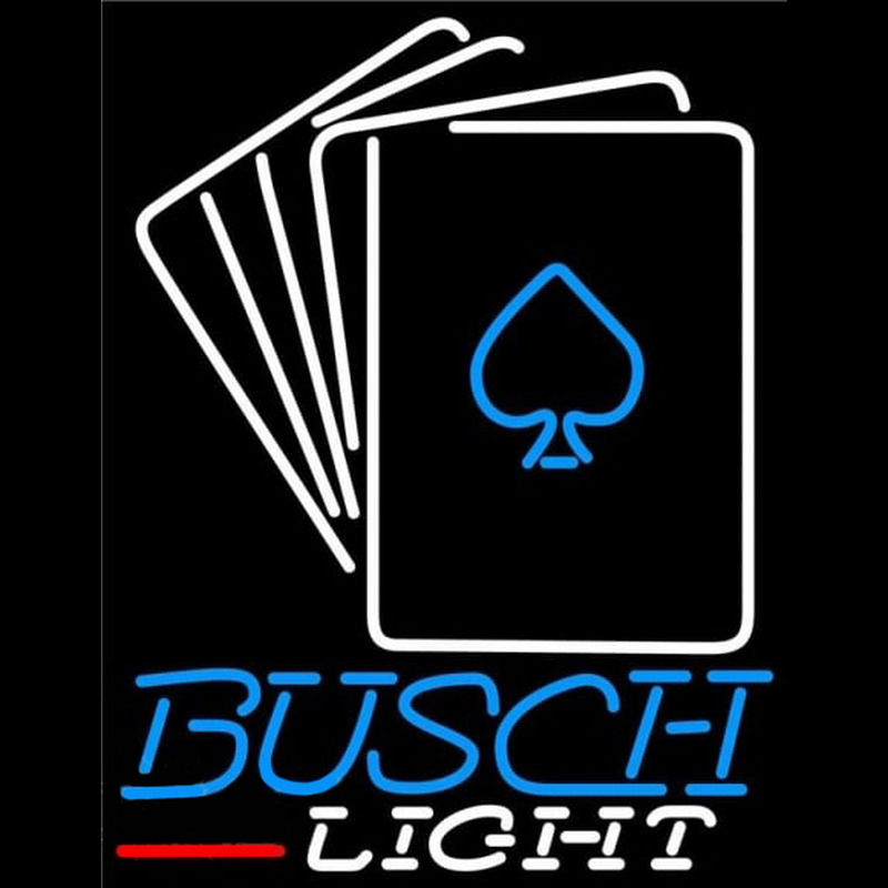 Busch Light Cards Beer Sign Neonreclame