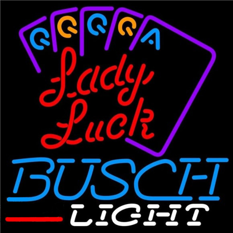 Busch Light Lady Luck Series Beer Sign Neonreclame