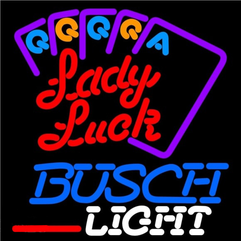 Busch Light Lady Luck Series Beer Sign Neonreclame