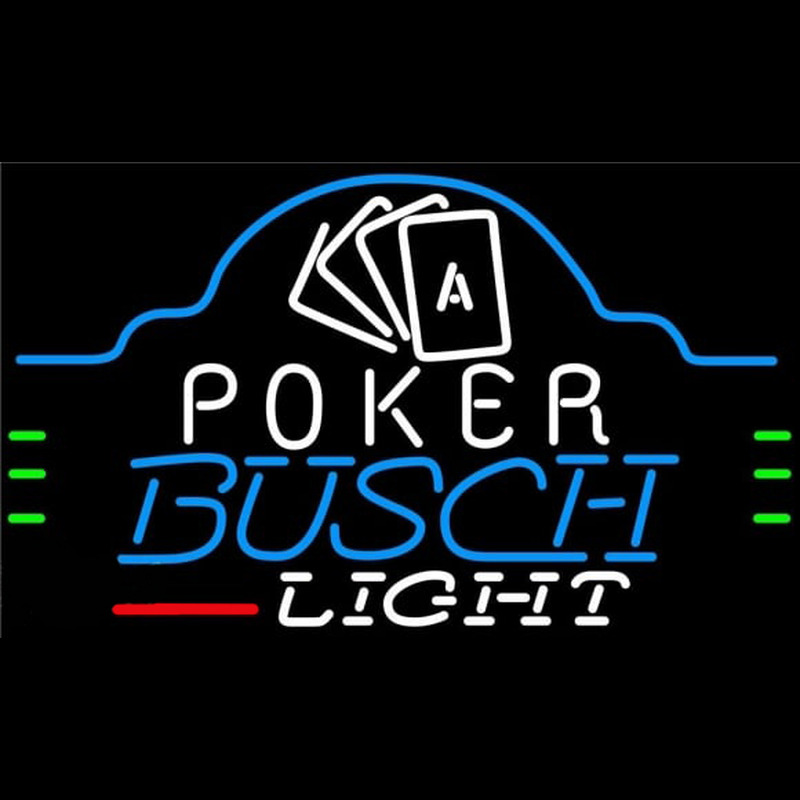 Busch Light Poker Ace Cards Beer Sign Neonreclame