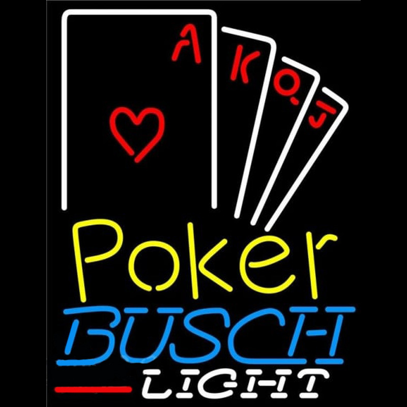 Busch Light Poker Ace Series Beer Sign Neonreclame