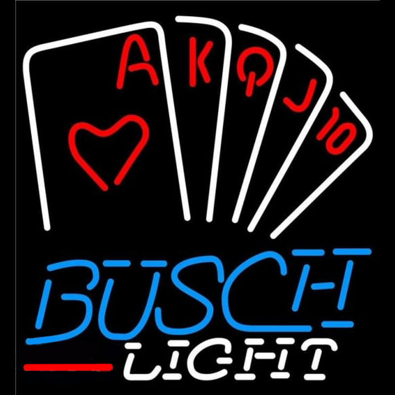 Busch Light Poker Series Beer Sign Neonreclame