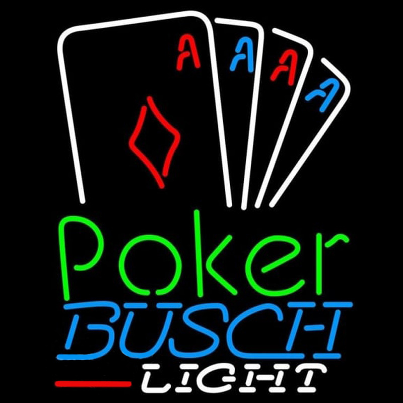 Busch Light Poker Tournament Beer Sign Neonreclame