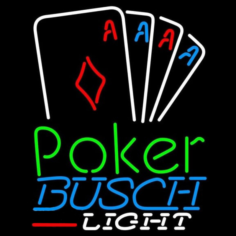 Busch Light Poker Tournament Beer Sign Neonreclame