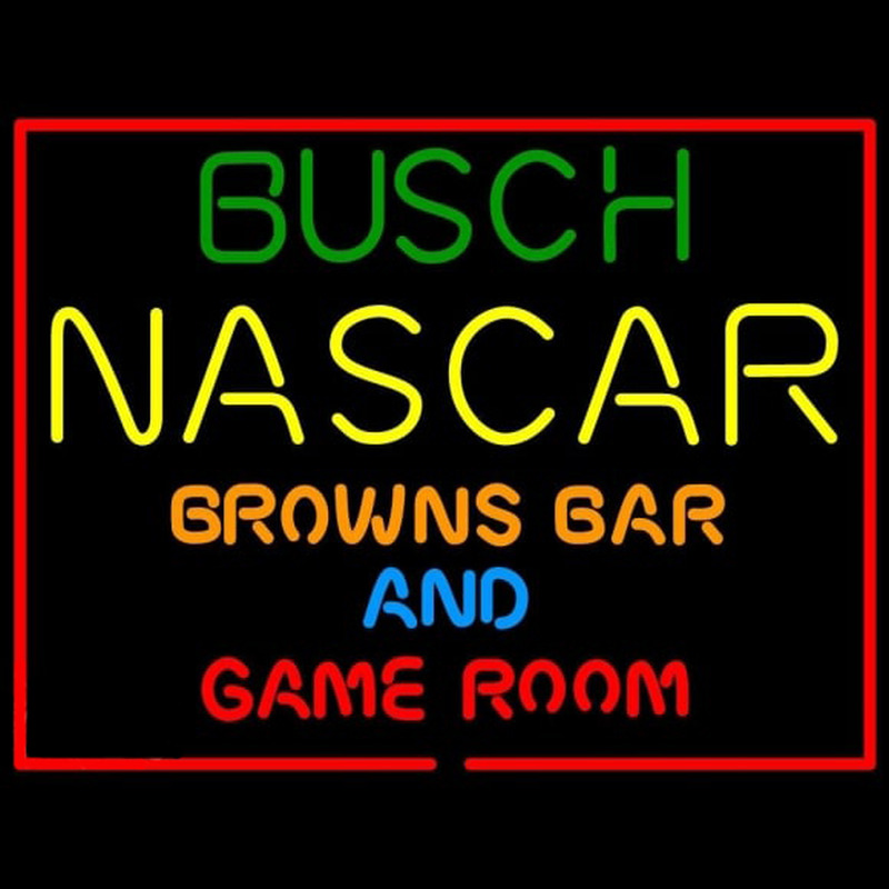 Busch NASCAR Browns Bar and Game Room Neonreclame
